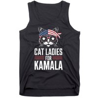 Cat Ladies For Kamala Funny Cat 2024 President Kamala Harris Tank Top