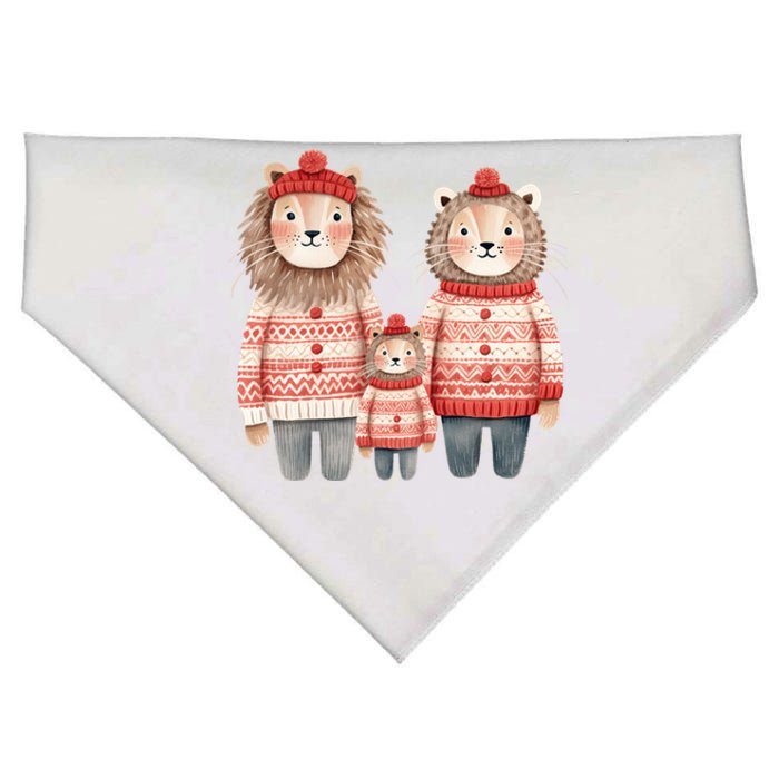 Christmas Lion Family Matching Outfit USA-Made Doggie Bandana