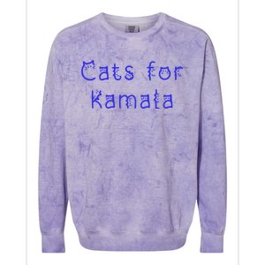 Cat Ladies For Kamala Cat Typography Alphabet Cute Simple Gift Colorblast Crewneck Sweatshirt