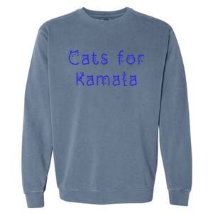 Cat Ladies For Kamala Cat Typography Alphabet Cute Simple Gift Garment-Dyed Sweatshirt