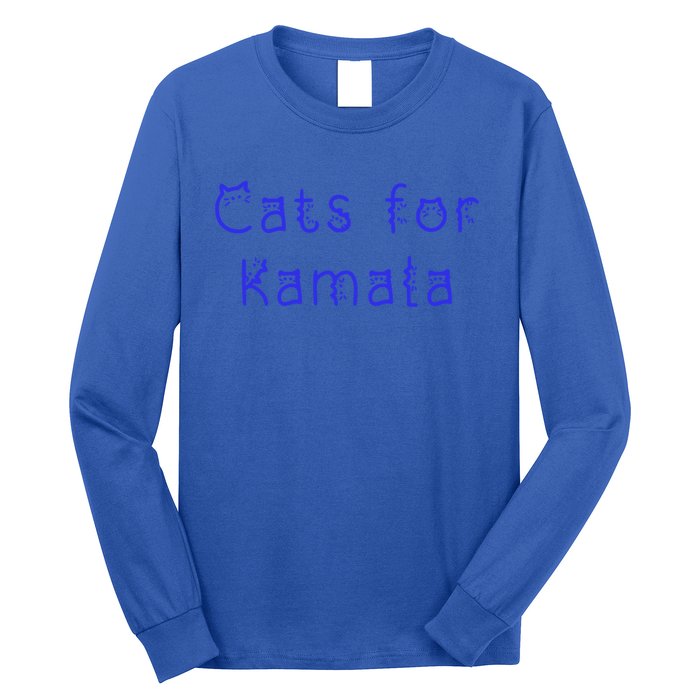 Cat Ladies For Kamala Cat Typography Alphabet Cute Simple Gift Long Sleeve Shirt