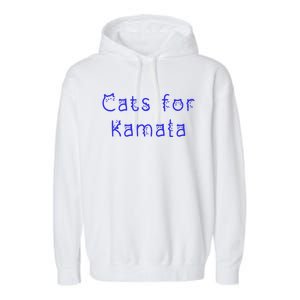 Cat Ladies For Kamala Cat Typography Alphabet Cute Simple Gift Garment-Dyed Fleece Hoodie