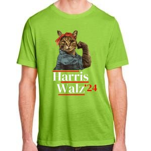 Cat Ladies For Kamala Walz Funny Cat 2024 President Adult ChromaSoft Performance T-Shirt