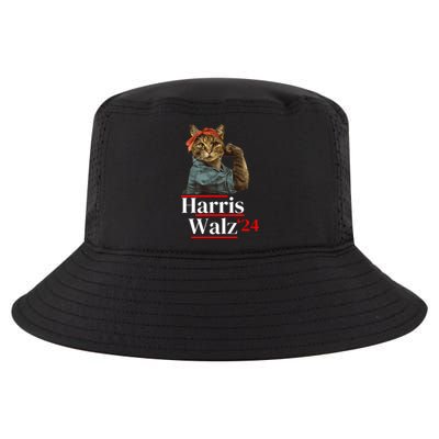 Cat Ladies For Kamala Walz Funny Cat 2024 President Cool Comfort Performance Bucket Hat