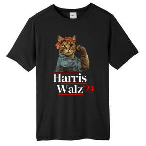 Cat Ladies For Kamala Walz Funny Cat 2024 President Tall Fusion ChromaSoft Performance T-Shirt