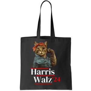 Cat Ladies For Kamala Walz Funny Cat 2024 President Tote Bag