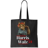 Cat Ladies For Kamala Walz Funny Cat 2024 President Tote Bag