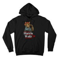 Cat Ladies For Kamala Walz Funny Cat 2024 President Tall Hoodie