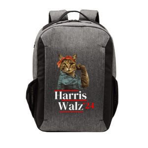 Cat Ladies For Kamala Walz Funny Cat 2024 President Vector Backpack