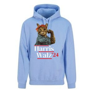 Cat Ladies For Kamala Walz Funny Cat 2024 President Unisex Surf Hoodie