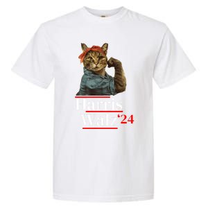 Cat Ladies For Kamala Walz Funny Cat 2024 President Garment-Dyed Heavyweight T-Shirt