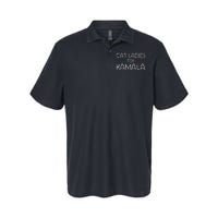 Cat Ladies For Kamala Funny Cat 2024 Lettering Positive Softstyle Adult Sport Polo