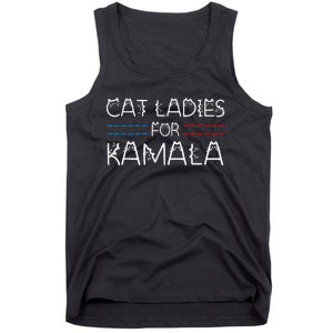 Cat Ladies For Kamala Funny Cat 2024 Lettering Positive Tank Top