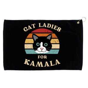 Cat Ladies For Kamala Cat Retro Cool Grommeted Golf Towel