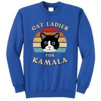 Cat Ladies For Kamala Cat Retro Cool Sweatshirt