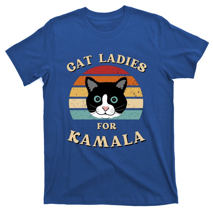 Cat Ladies For Kamala Cat Retro Cool T-Shirt