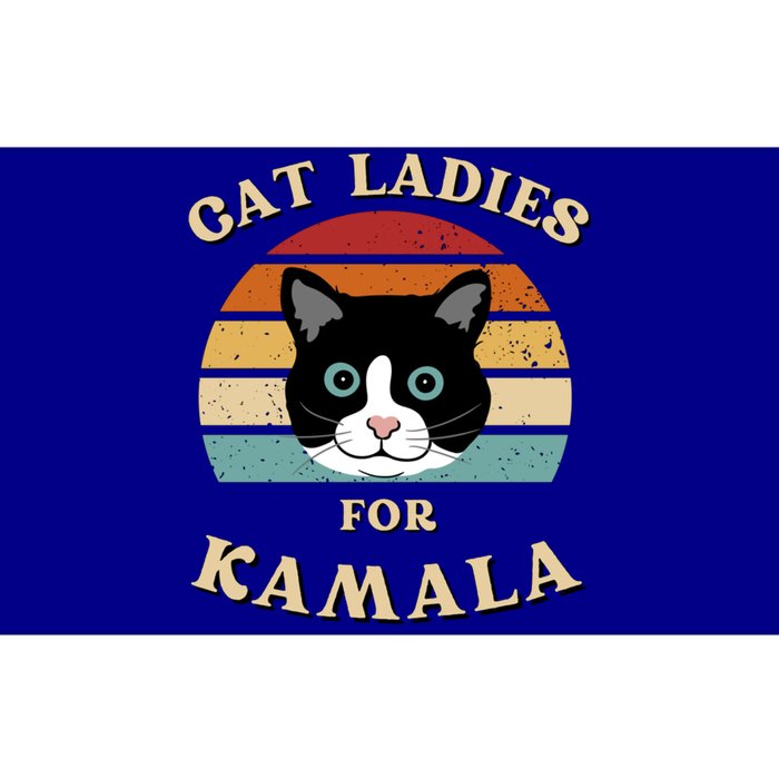 Cat Ladies For Kamala Cat Retro Cool Bumper Sticker