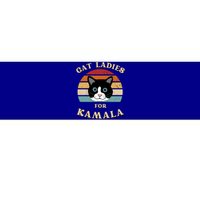 Cat Ladies For Kamala Cat Retro Cool Bumper Sticker