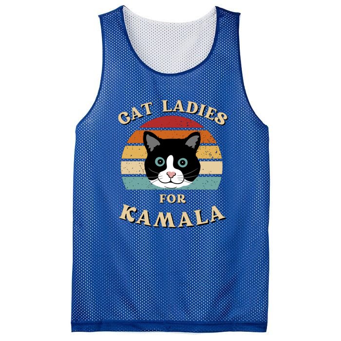 Cat Ladies For Kamala Cat Retro Cool Mesh Reversible Basketball Jersey Tank