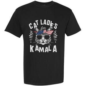 Cat Ladies For Kamala Harrison 2024 Garment-Dyed Heavyweight T-Shirt