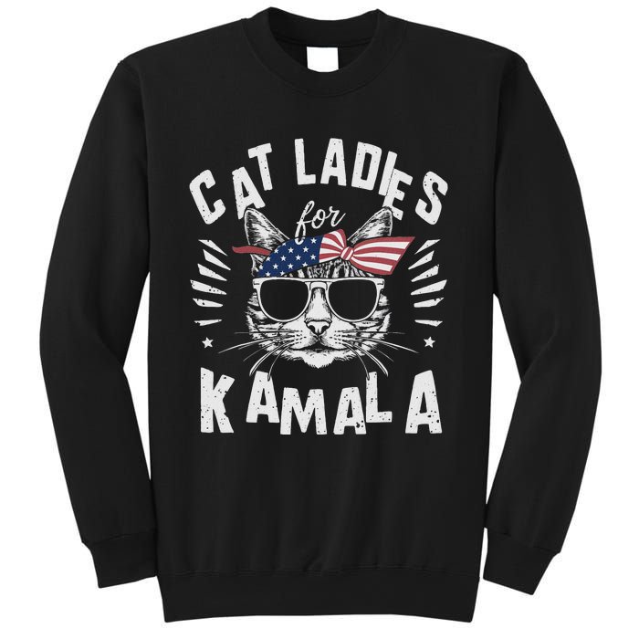 Cat Ladies For Kamala Harrison 2024 Sweatshirt