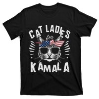 Cat Ladies For Kamala Harrison 2024 T-Shirt