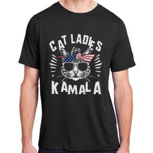 Cat Ladies For Kamala Harrison 2024 Adult ChromaSoft Performance T-Shirt