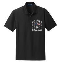 Cat Ladies For Kamala Harrison 2024 Dry Zone Grid Polo