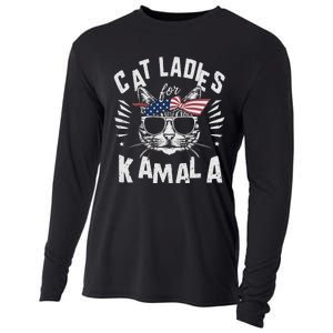 Cat Ladies For Kamala Harrison 2024 Cooling Performance Long Sleeve Crew