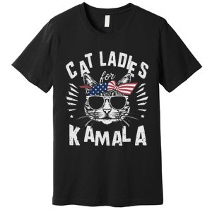 Cat Ladies For Kamala Harrison 2024 Premium T-Shirt