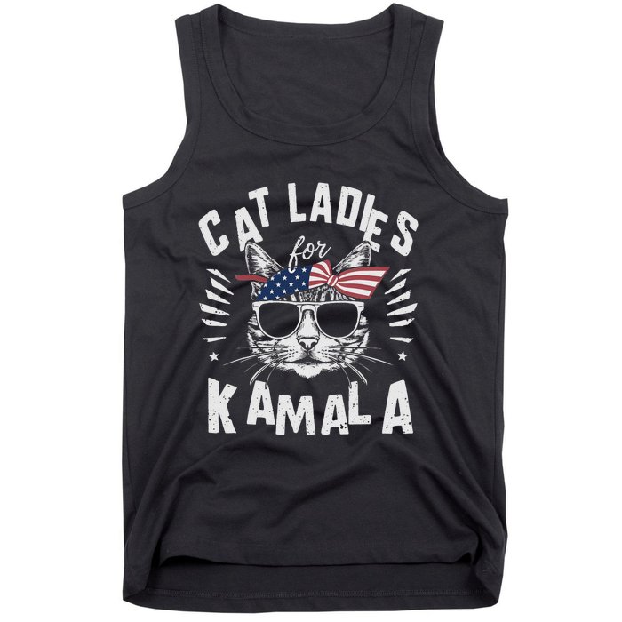 Cat Ladies For Kamala Harrison 2024 Tank Top