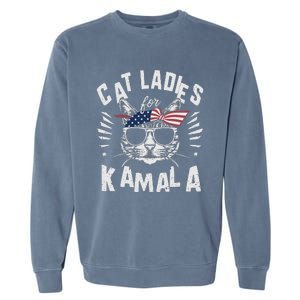 Cat Ladies For Kamala Harrison 2024 Garment-Dyed Sweatshirt