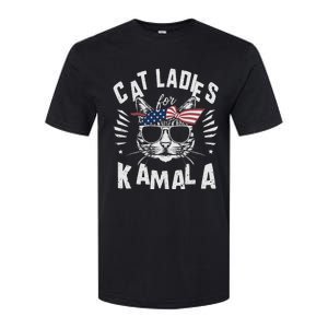 Cat Ladies For Kamala Harrison 2024 Softstyle CVC T-Shirt