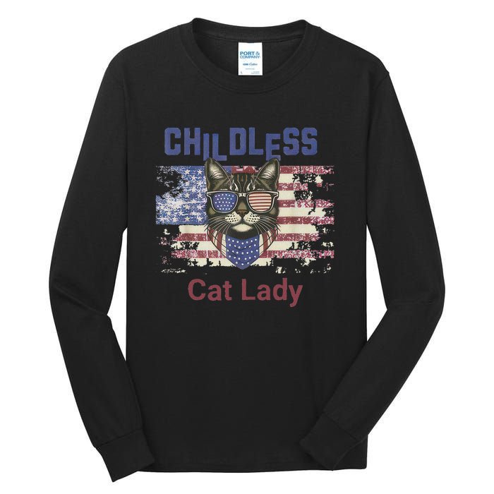 Cat Lover Feminist Childless Cat Lady Votes Tall Long Sleeve T-Shirt