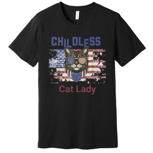 Cat Lover Feminist Childless Cat Lady Votes Premium T-Shirt