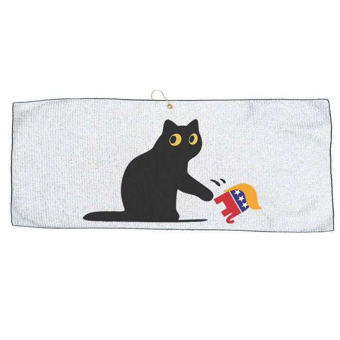 Cat Ladies For Kamala Harris Donald Trump 2024 Sarcastic Large Microfiber Waffle Golf Towel