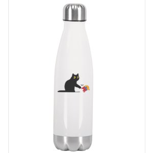 Cat Ladies For Kamala Harris Donald Trump 2024 Sarcastic Stainless Steel Insulated Water Bottle