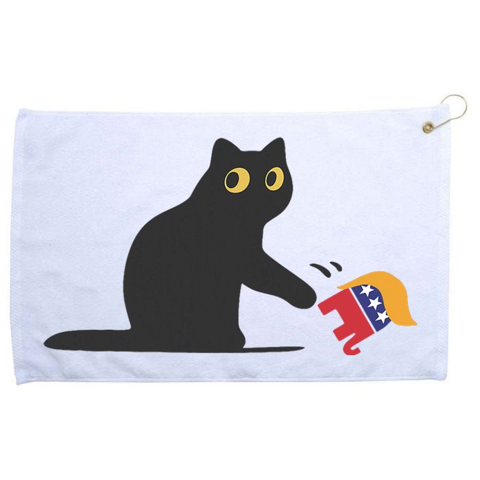 Cat Ladies For Kamala Harris Donald Trump 2024 Sarcastic Grommeted Golf Towel