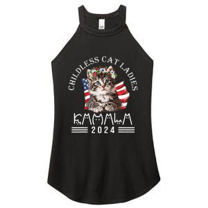 Cat Lady Fun Childless Cat Ladies 2024 Women’s Perfect Tri Rocker Tank