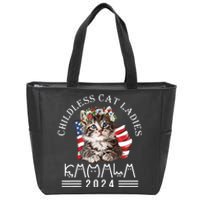 Cat Lady Fun Childless Cat Ladies 2024 Zip Tote Bag