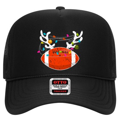 Christmas Lights Football Ball Funny Xmas Cool Gift Trucker Hat