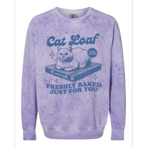 Cat Loaf Freshly Baked Just For You Colorblast Crewneck Sweatshirt