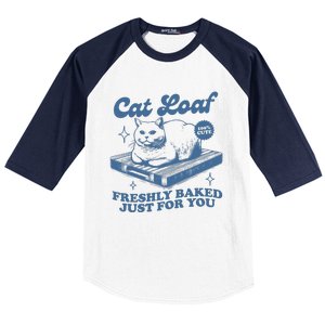 Cat Loaf Freshly Baked Just For You Baseball Sleeve Shirt