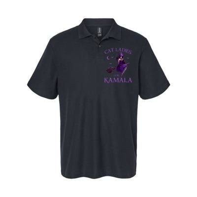 Cat Ladies For Kamala Harris 2024 Witches Harris Halloween Softstyle Adult Sport Polo