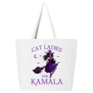 Cat Ladies For Kamala Harris 2024 Witches Harris Halloween 25L Jumbo Tote