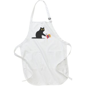 Cat Ladies For Kamala Harris Donald Trump 2024 Sarcastic Full-Length Apron With Pockets