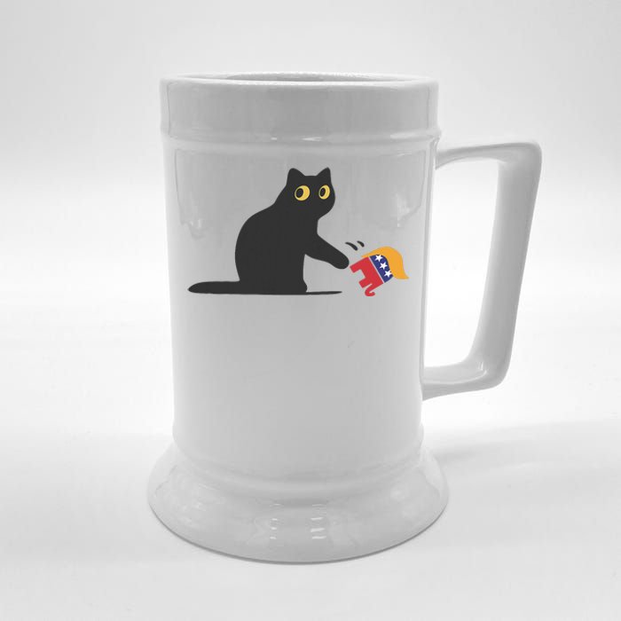 Cat Ladies For Kamala Harris Donald Trump 2024 Sarcastic Beer Stein