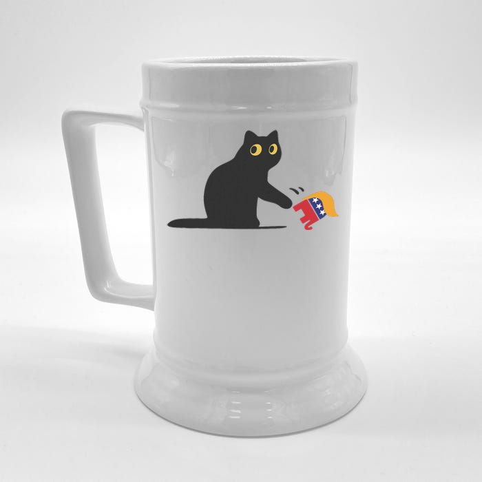 Cat Ladies For Kamala Harris Donald Trump 2024 Sarcastic Beer Stein