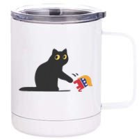 Cat Ladies For Kamala Harris Donald Trump 2024 Sarcastic 12 oz Stainless Steel Tumbler Cup