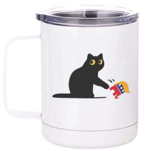 Cat Ladies For Kamala Harris Donald Trump 2024 Sarcastic 12 oz Stainless Steel Tumbler Cup